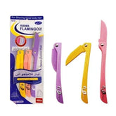 Feather Flamingo Facial Touch-up Razor (3 Razors X 1 Pack)